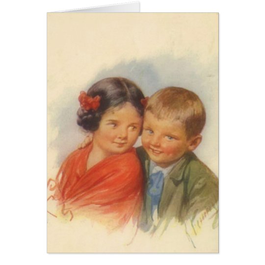 My Eyes Adore You, Vintage Child Puppy Love Card