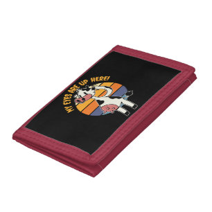 My Eyes are up Here! - Funny Cow Udders Graphic Trifold Wallet