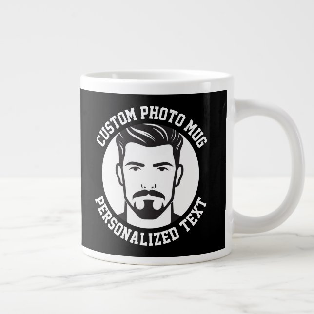 My Face on a BLACK Custom Giant Coffee Mug (Right)