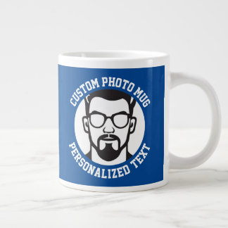 My Face on a CHELSEA BLUE Custom Giant Coffee Mug