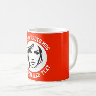 My Face on a Custom Mug BRIGHT RED