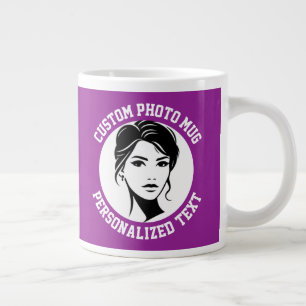 My Face on a PLUM PURPLE Custom Giant Coffee Mug