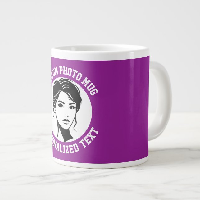 My Face on a PLUM PURPLE Custom Giant Mug (Front Right)