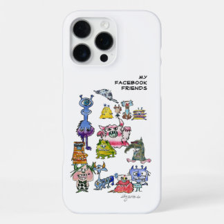My Facebook Friends Cartoon Monsters iPhone 16 Pro Max Case