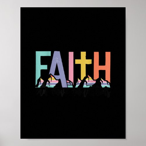 My Faith Can Move Mountains Bible Verse Christian Poster
