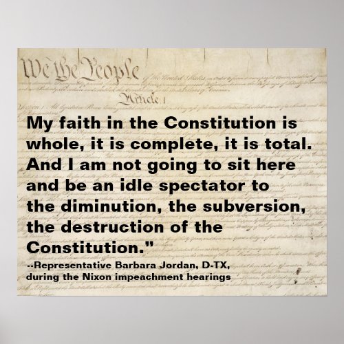 My Faith in the Constitution is Whole Protest Poster