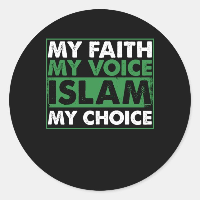 My Faith Islam Muslim Allah Mosque Namaz Mecca Gif Classic Round Sticker (Front)