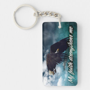 "My faith strengthens me" Motivation Affirmation Keychain