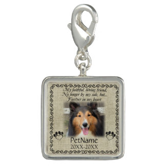 My Faithful Friend Pet Sympathy Custom Burlap Charm