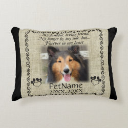My Faithful Friend Pet Sympathy Custom Burlap Decorative Pillow
