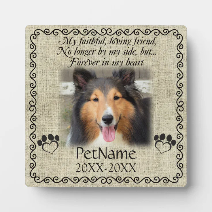 My Faithful Friend Pet Sympathy Custom Burlap Plaque | Zazzle My Faithful Friend Pet Sympathy Custom Burlap Plaque | Zazzle