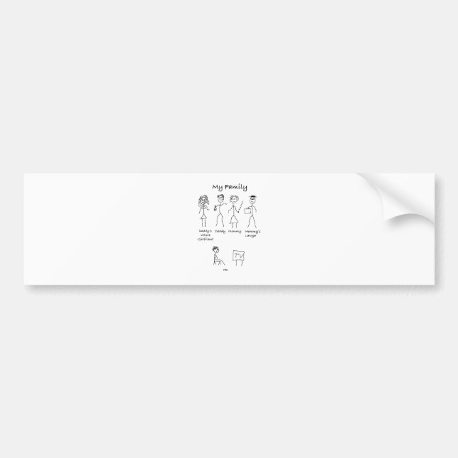 My-Family-4 Bumper Sticker (Front)