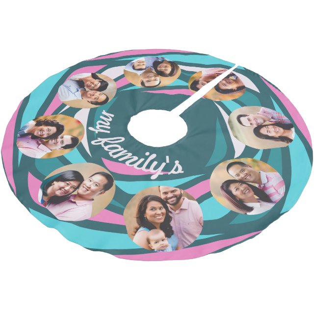 my family brushed polyester tree skirt (Angled)