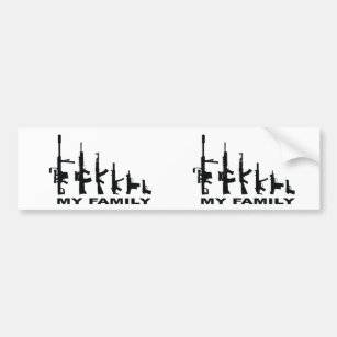 My Family (I Love Guns) Bumper Sticker