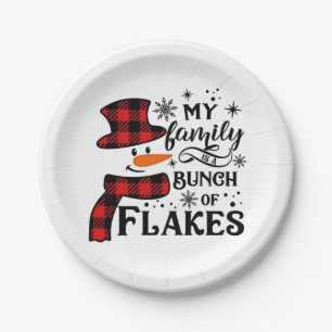 My Family is a Bunch of Flakes Snowflake  Paper Plates