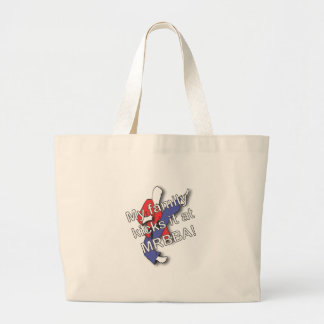 My Family Kicks It Large Tote Bag