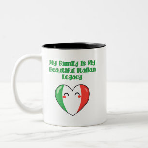 My Family My Beautiful Italian Legacy Pride Two-Tone Coffee Mug