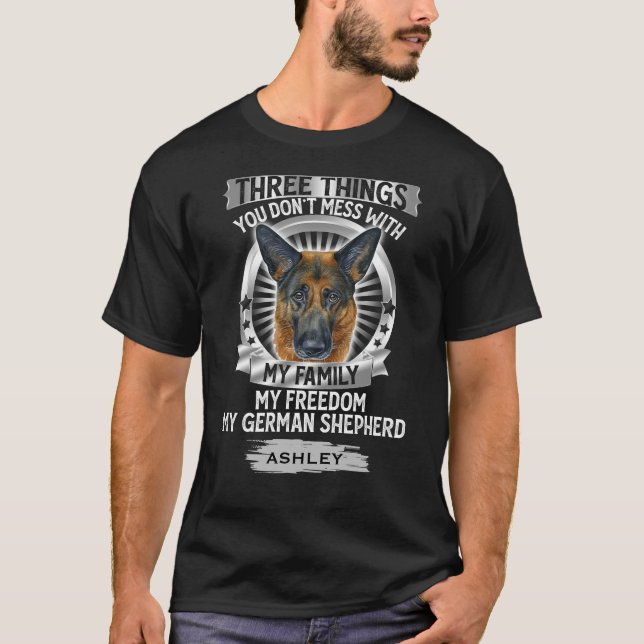 My Family My German Shepherd Love Dog T-Shirt (Front)