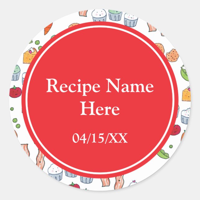 My Family Recipes Classic Round Sticker (Front)