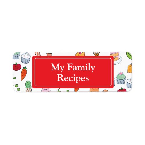 My Family Recipes Label
