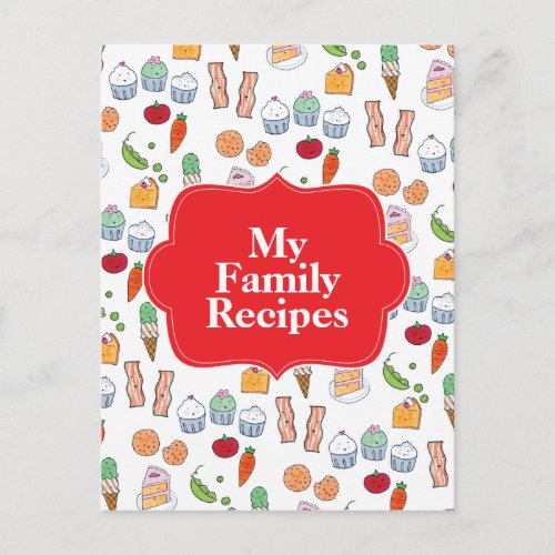 My Family Recipes Postcard