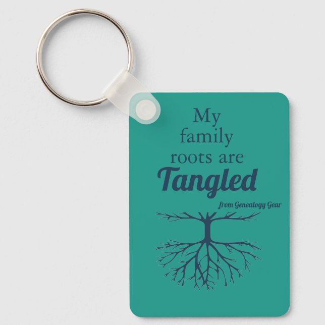 My Family Roots are Tangled Keychain (Front)