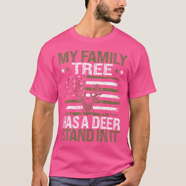 My Family Tree Has A Deer Stand In It Hunting T-Shirt (Front)
