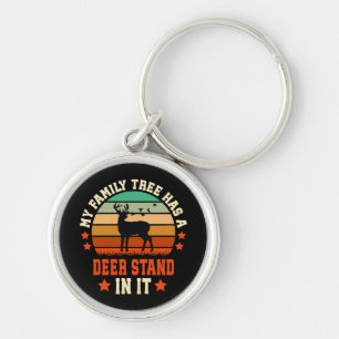 My Family Tree Has A Deer Stand In It Keychain