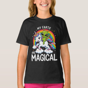 My Farts Are Magical Alien Unicorn Rainbow Space H T-Shirt