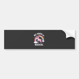 My Farts Are Magical Funny Unicorn Rainbow  Bumper Sticker
