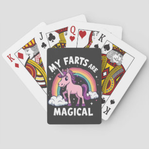 My Farts Are Magical Funny Unicorn Rainbow  Poker Cards