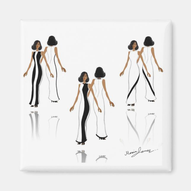 My Fashion Art - Square Magnet (Front)