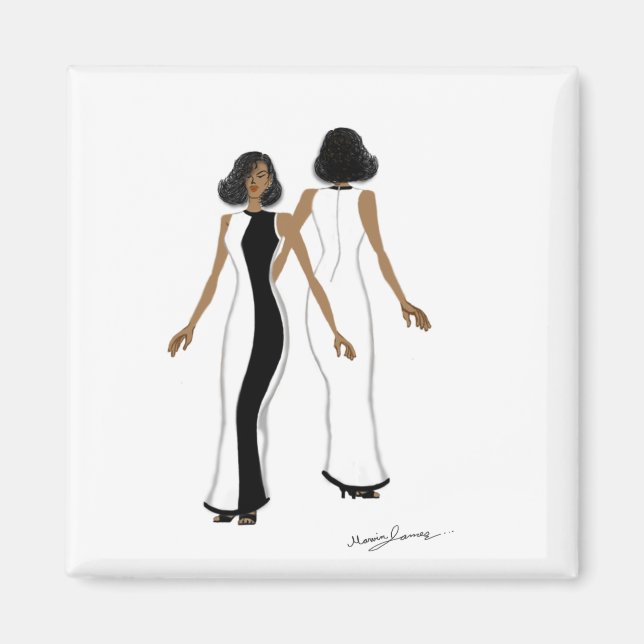 My Fashion Art - Square Magnet (Front)