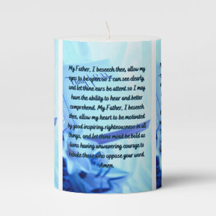 My Father I Prayer Pillar Candle