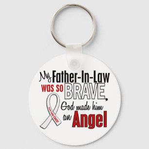 My Father-In-Law Is An Angel Lung Cancer Keychain