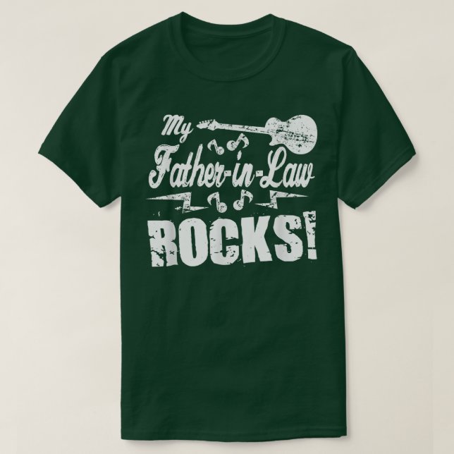 My FatherinLaw Rocks  Guitar Rock n Roll Funny Gif T-Shirt (Design Front)