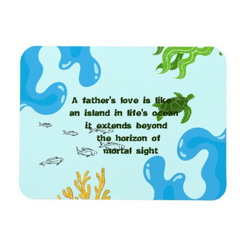 My Fathers Love Quotes Fathers Day Postcard Magnet