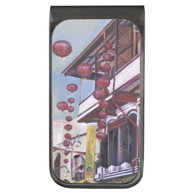 My Father's Rising Dragon, Singapore Gunmetal Finish Money Clip (Front Vertical)