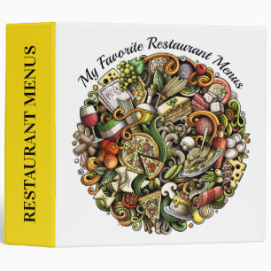 My Fav Restaurant Menus Binder - See Front