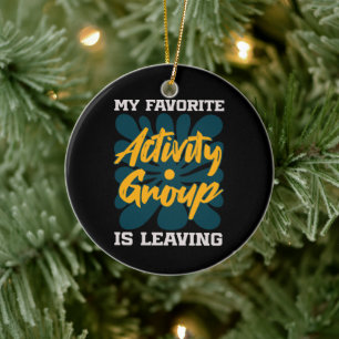 My Favorite Activity Is Leaving - Funny Introvert  Ceramic Ornament