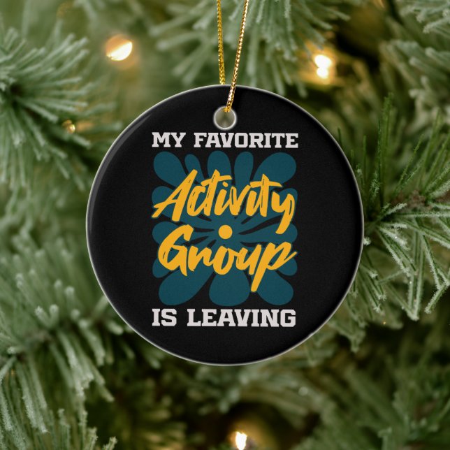 My Favorite Activity Is Leaving - Funny Introvert  Ceramic Ornament (Tree)