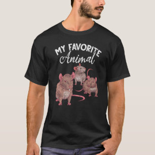 My Favorite Animal Rat  Pet Owner Rodent  Rat T-Shirt