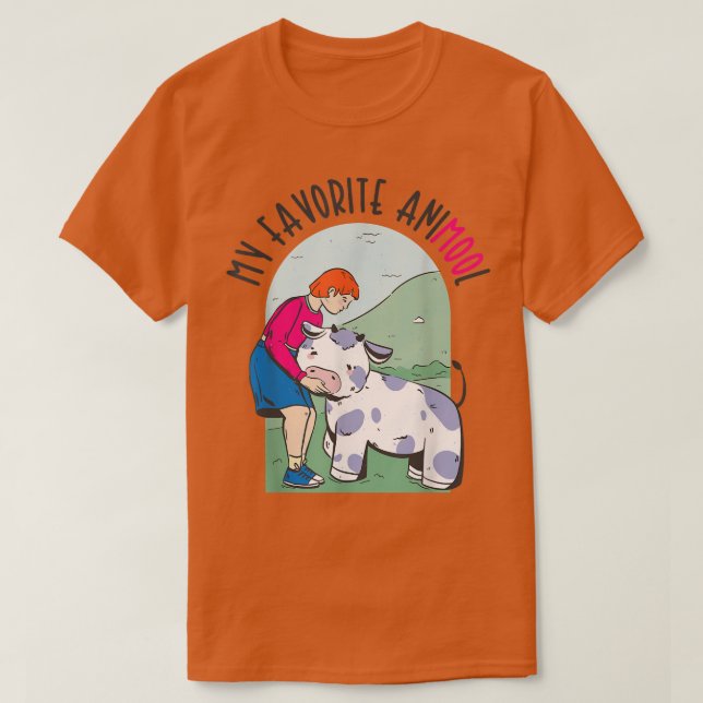 My Favorite Animool Cow Farming Agriculture Ranche T-Shirt (Design Front)