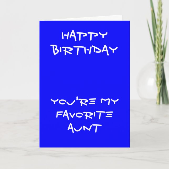 My favorite aunt birthday cards (Front)