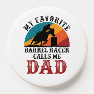 My Favorite Barrel Racer Calls Me Dad Retro PopSocket