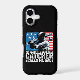 My Favorite Baseball Catcher Calls Me Dad Father iPhone 17 Case