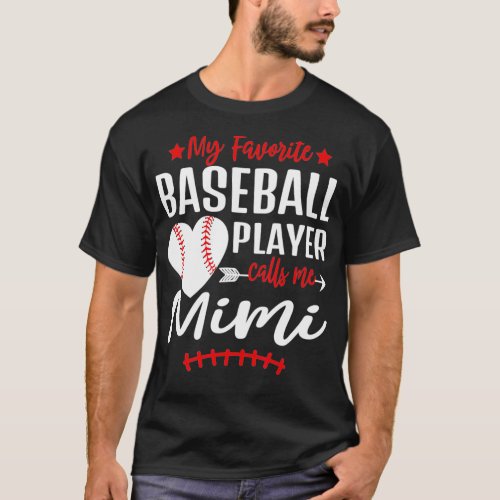 My Favorite Baseball Player Call Me Mimi T_Shirt