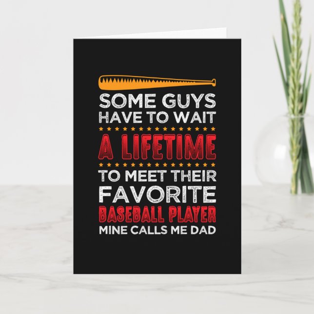 My Favorite Baseball Player Calls Me Dad Card (Front)