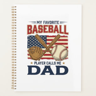 My Favorite Baseball Player Calls Me Dad Vintage D Planner