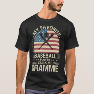 My Favorite Baseball Player Calls Me GRAMMIE US Fl T-Shirt